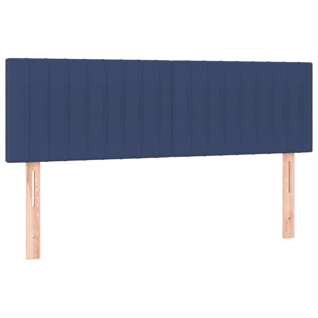 Letto a Molle con Materasso e LED Blu 140x200 cm in Tessuto - homemem39