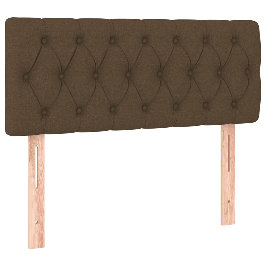 Letto a Molle Materasso e LED Marrone Scuro 120x200 cm Tessuto - homemem39