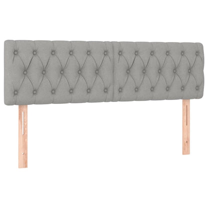 Letto a Molle Materasso e LED Grigio Chiaro 140x200 cm Tessuto - homemem39