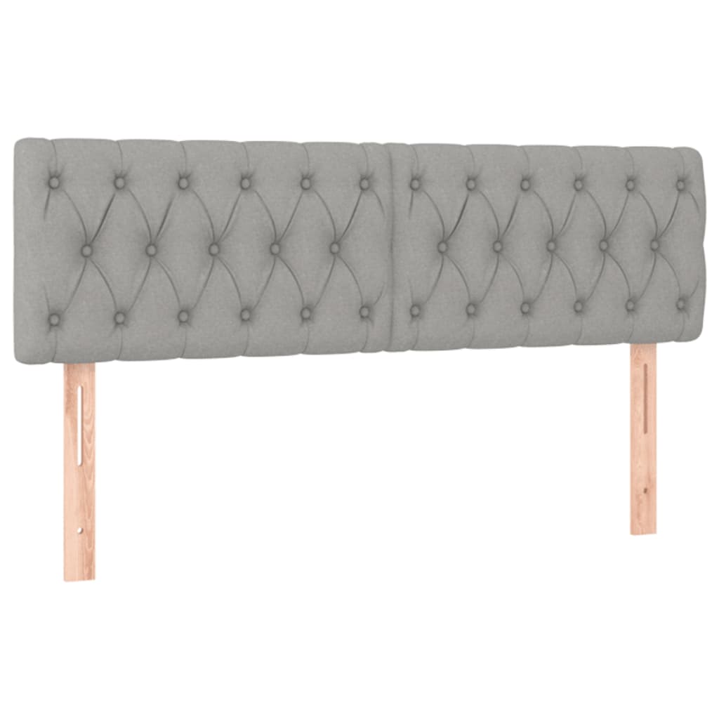 Letto a Molle Materasso e LED Grigio Chiaro 160x200 cm Tessuto - homemem39