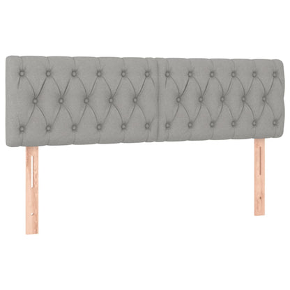 Letto a Molle Materasso e LED Grigio Chiaro 160x200 cm Tessuto - homemem39