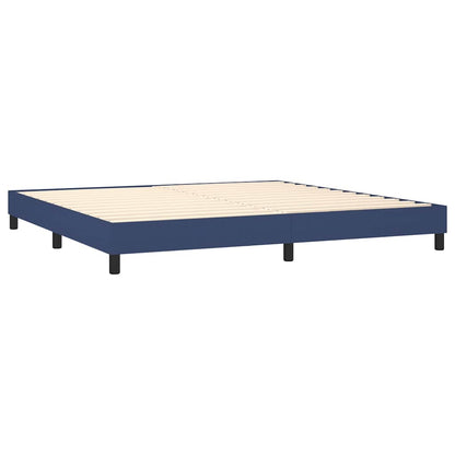 Letto a Molle Materasso e LED Blu 200x200cm in Tessuto