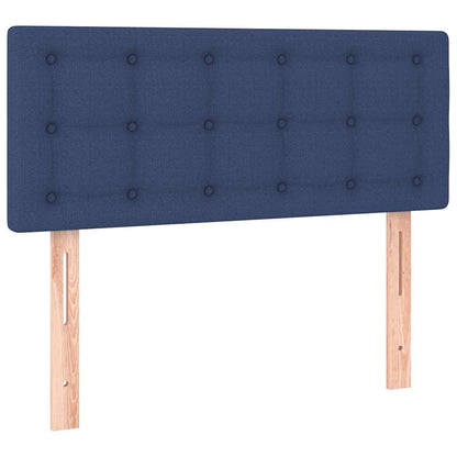 Letto a Molle con Materasso e LED Blu 100x200cm in Tessuto