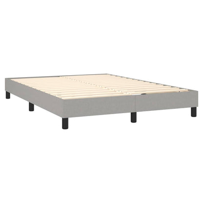 Letto a Molle Materasso e LED Grigio Chiaro 140x190 cm Tessuto | homemem39