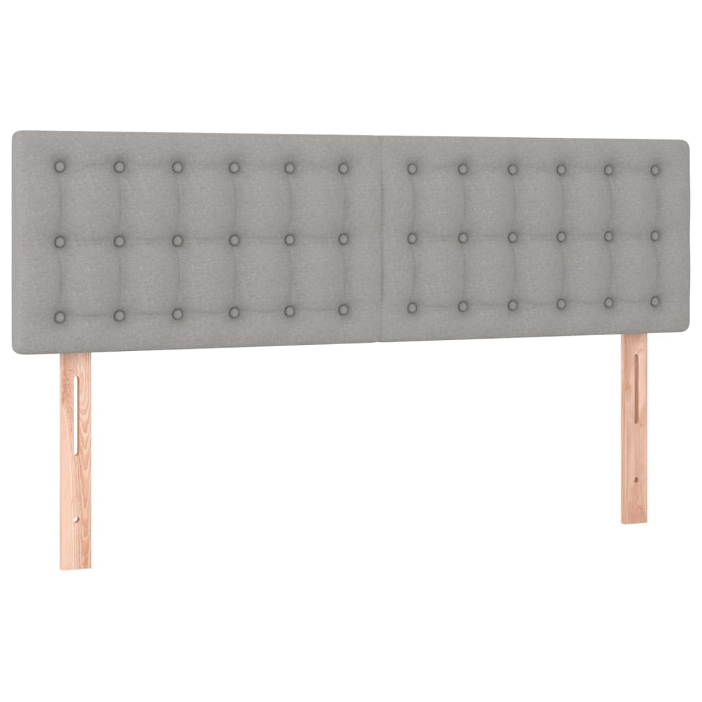 Letto a Molle Materasso e LED Grigio Chiaro 140x190 cm Tessuto | homemem39