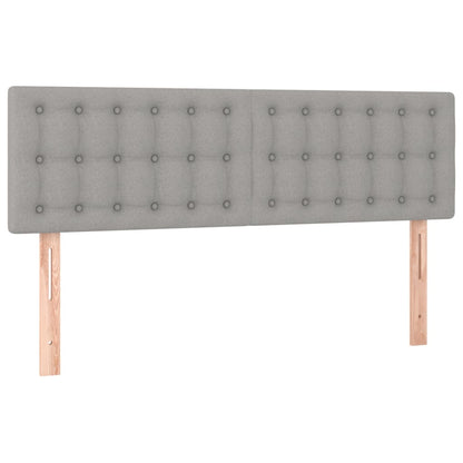 Letto a Molle Materasso e LED Grigio Chiaro 140x190 cm Tessuto | homemem39