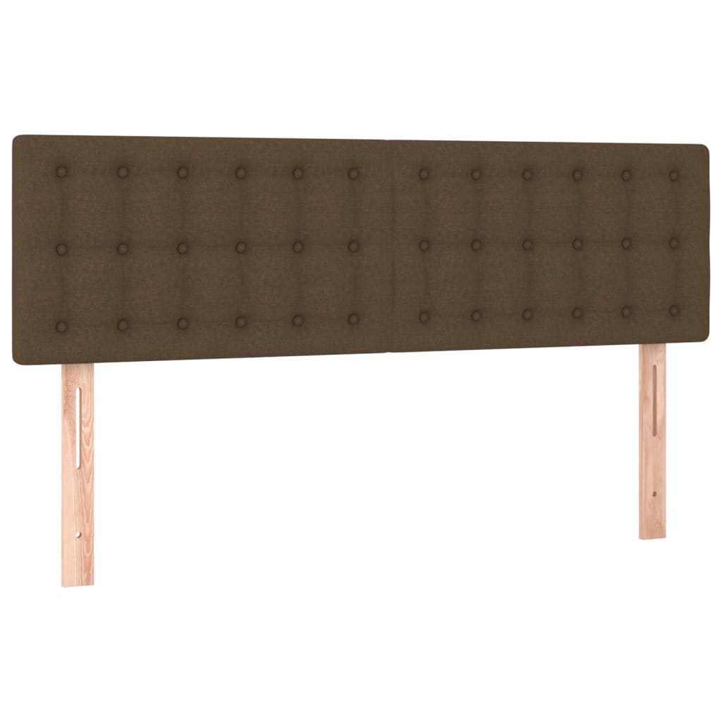 Letto a Molle Materasso e LED MarroneScuro 140x190cm in Tessuto | homemem39