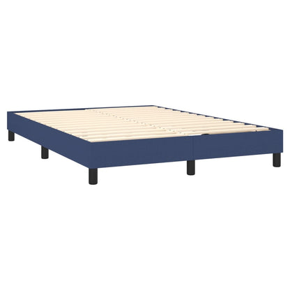 Letto a Molle con Materasso e LED Blu 140x190 cm in Tessuto | homemem39