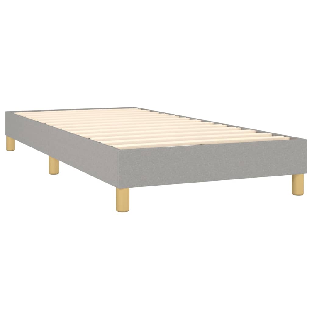 Letto a Molle Materasso e LED Grigio Chiaro 80x200 cm Tessuto | homemem39