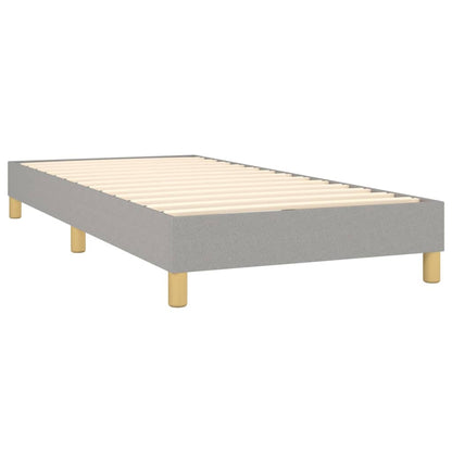 Letto a Molle Materasso e LED Grigio Chiaro 80x200 cm Tessuto | homemem39