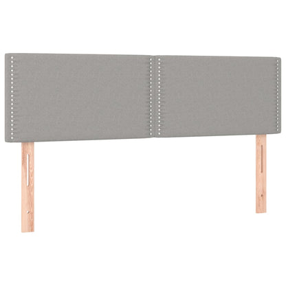 Letto a Molle Materasso e LED Grigio Chiaro 140x190 cm Tessuto | homemem39