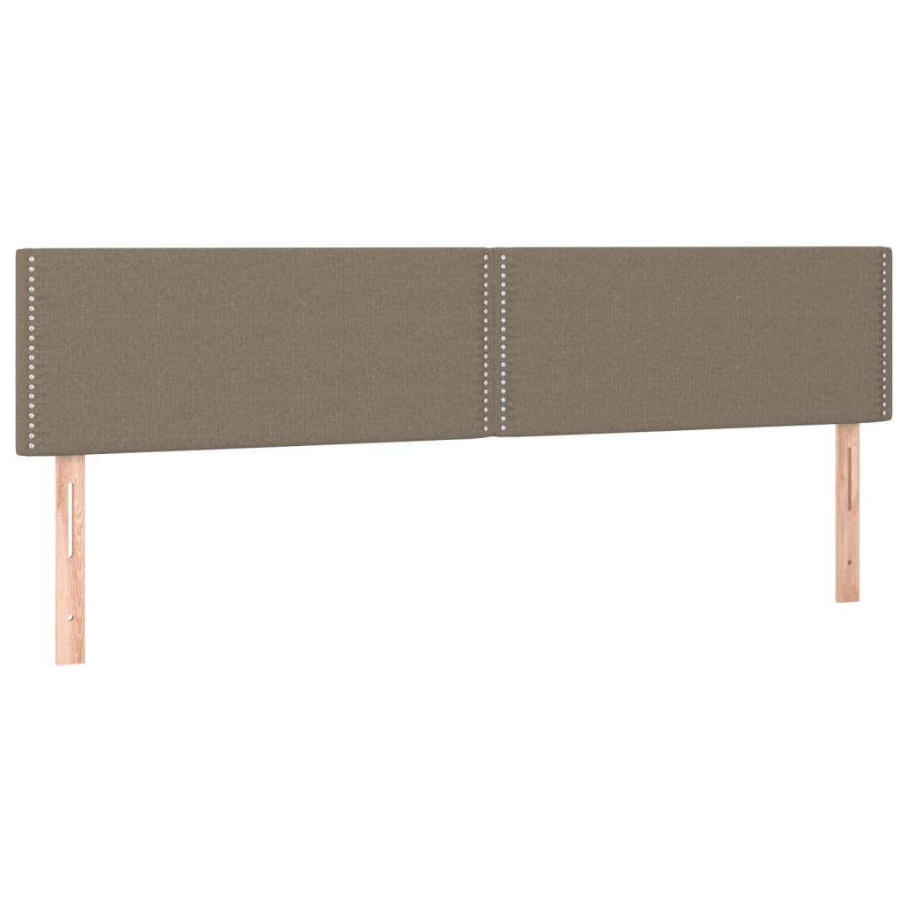 Letto a Molle con Materasso e LED Tortora 180x200 cm in Tessuto | homemem39