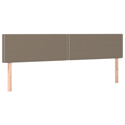 Letto a Molle con Materasso e LED Tortora 180x200 cm in Tessuto | homemem39