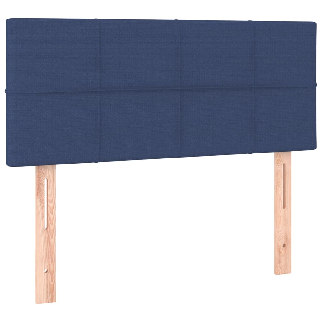 Letto a Molle con Materasso e LED Blu 90x200 cm in Tessuto - homemem39