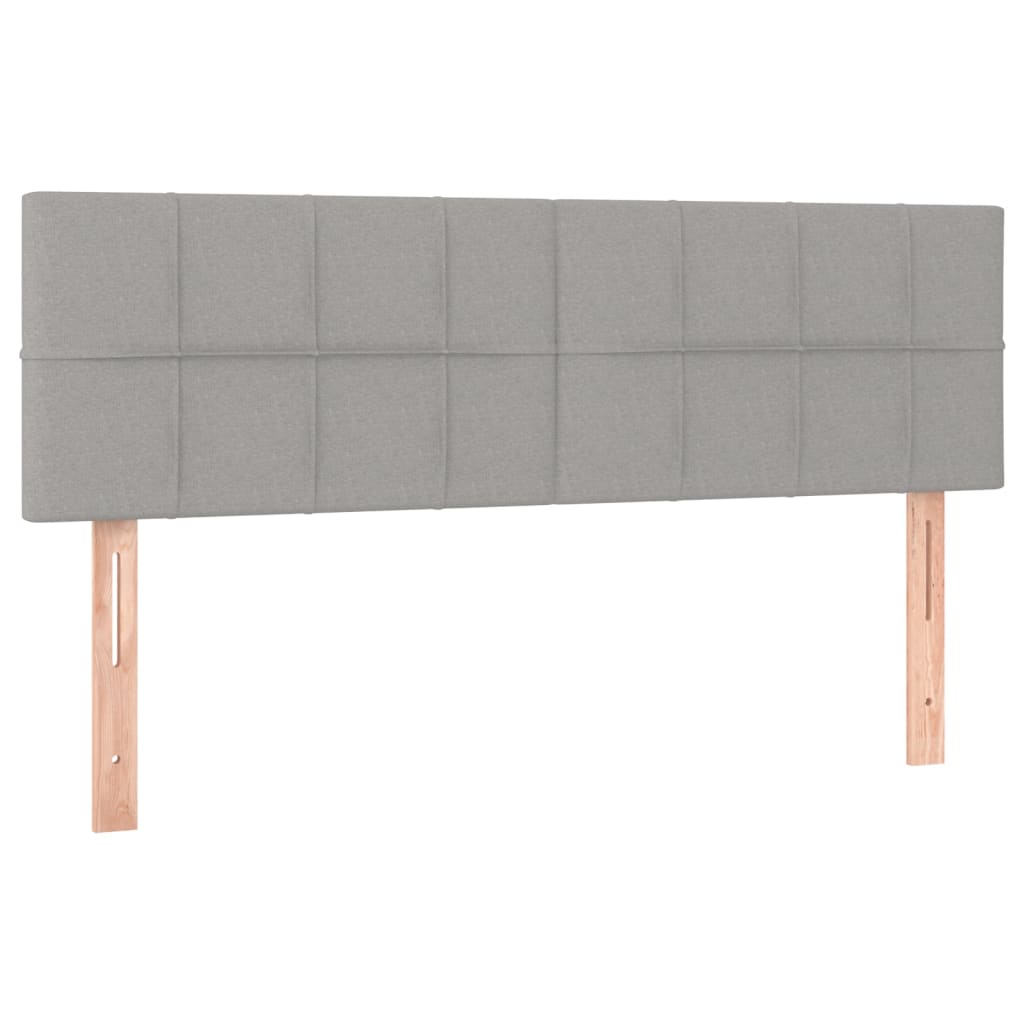 Letto a Molle Materasso e LED Grigio Chiaro 140x190 cm Tessuto | homemem39