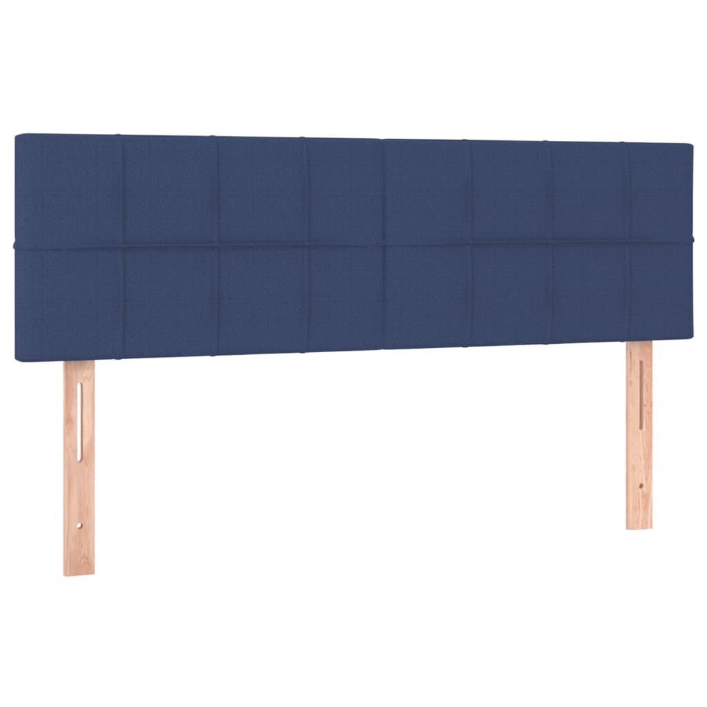 Letto a Molle con Materasso e LED Blu 140x200 cm in Tessuto - homemem39