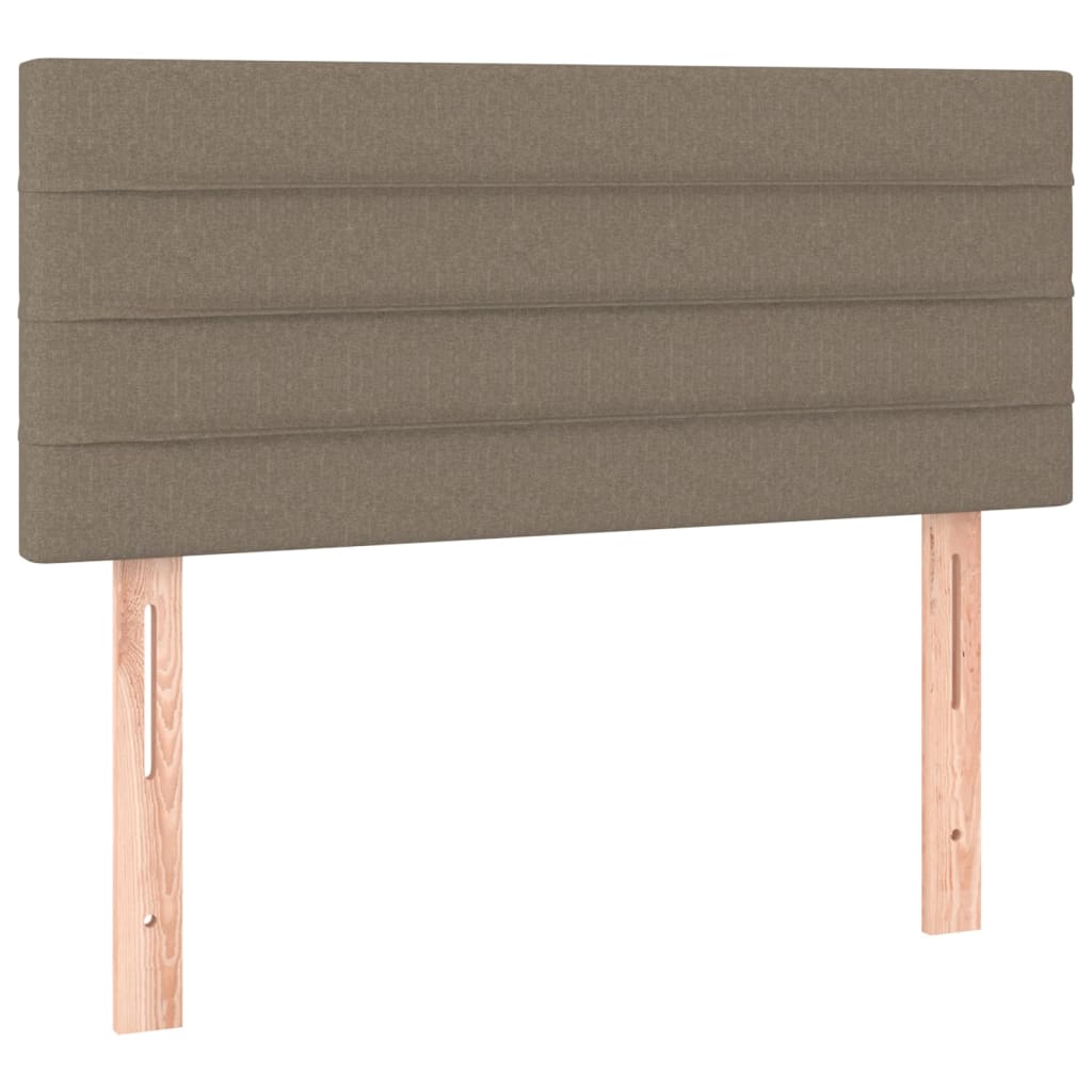 Letto a Molle con Materasso e LED Tortora 120x200cm in Tessuto | homemem39