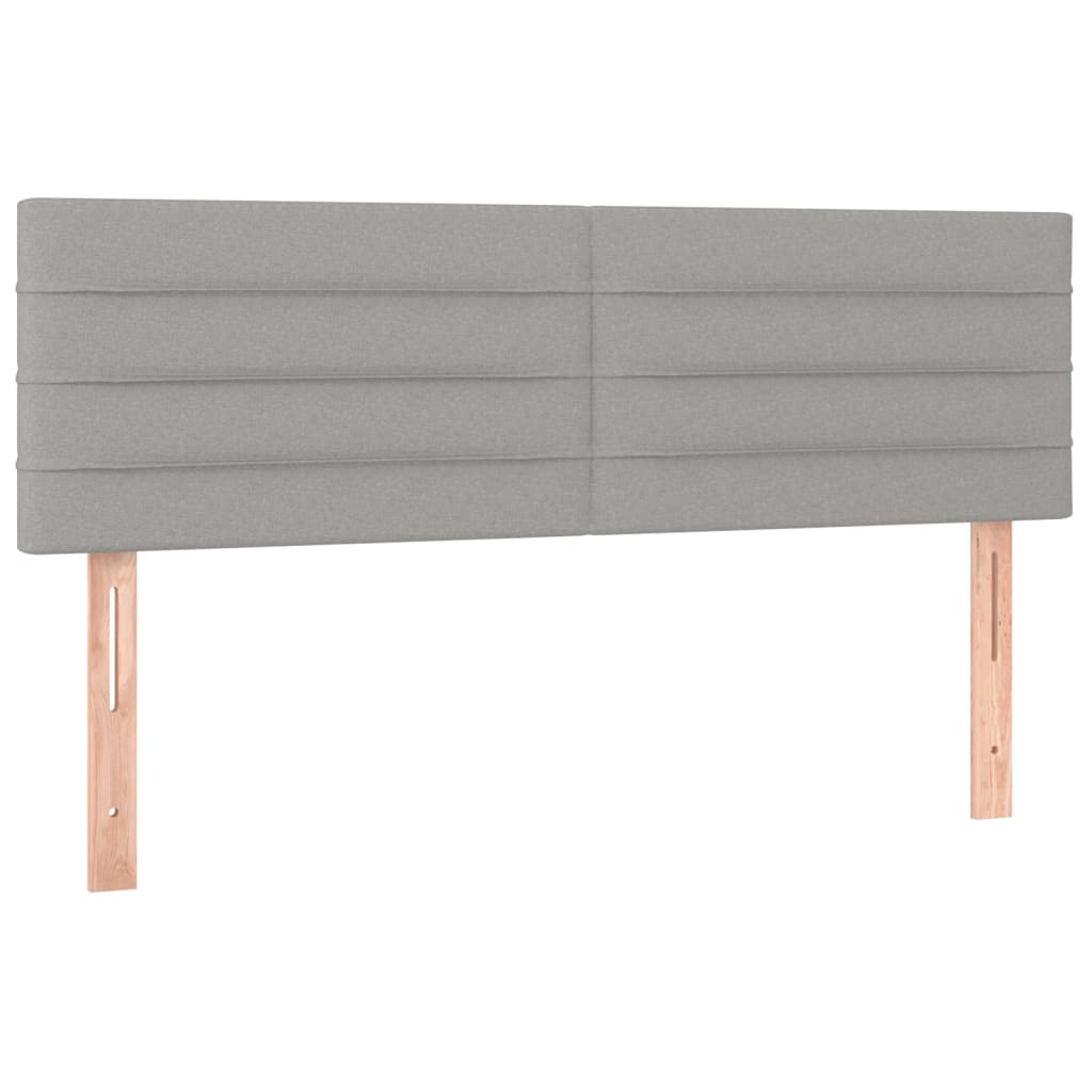 Letto a Molle Materasso e LED Grigio Chiaro 140x190 cm Tessuto | homemem39