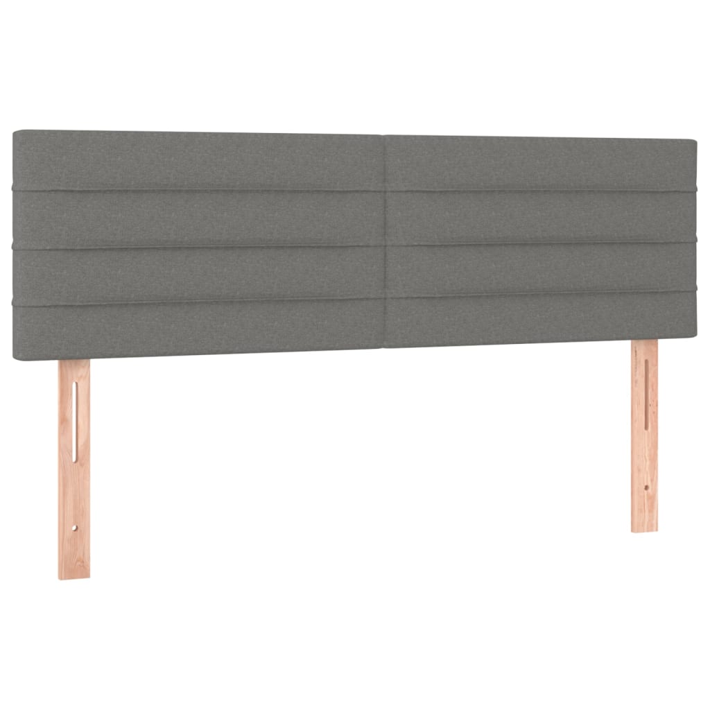 Letto a Molle Materasso e LED Grigio Scuro 140x190cm in Tessuto - homemem39