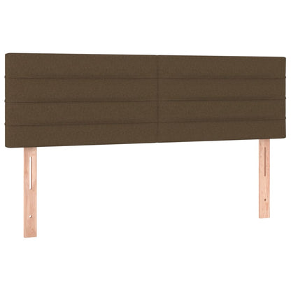 Letto a Molle Materasso e LED MarroneScuro 140x190cm in Tessuto | homemem39