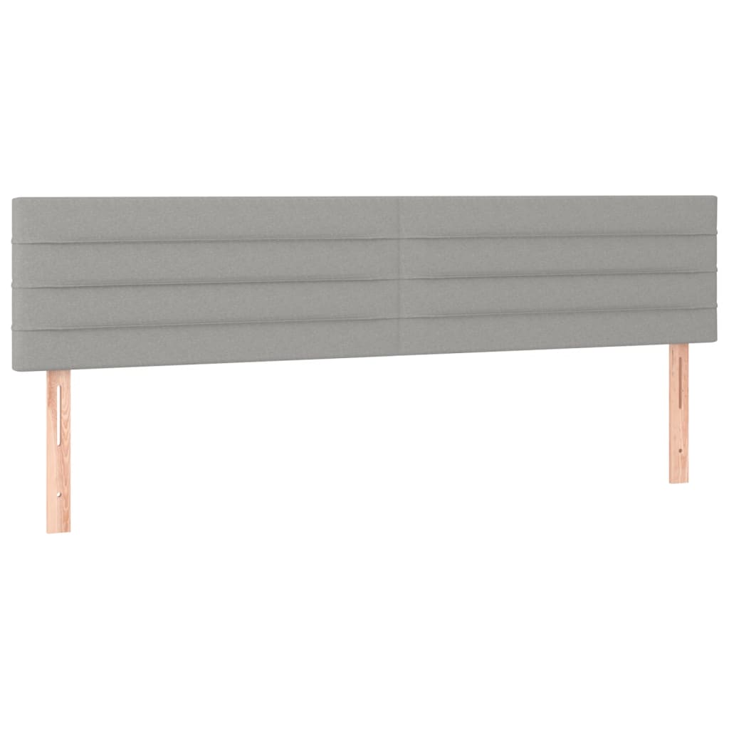 Letto a Molle Materasso e LED Grigio Chiaro 200x200 cm Tessuto - homemem39