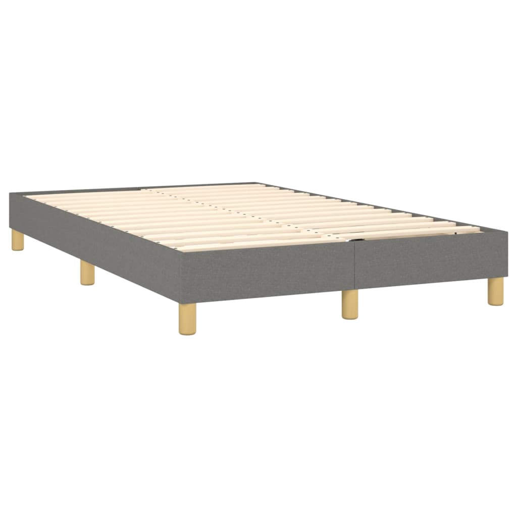 Letto a Molle Materasso e LED Grigio Scuro 120x200cm in Tessuto | homemem39