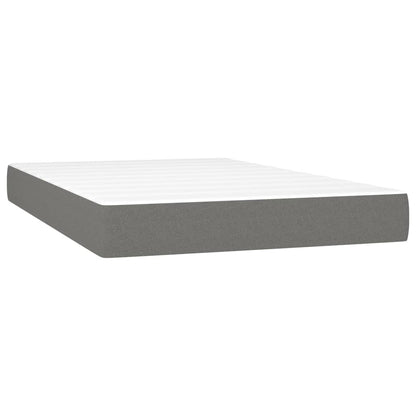 Letto a Molle Materasso e LED Grigio Scuro 120x200cm in Tessuto | homemem39