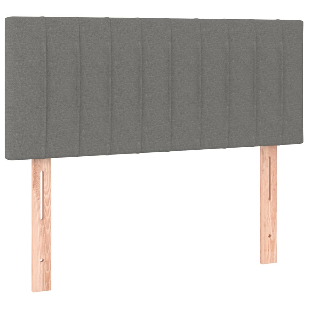 Letto a Molle Materasso e LED Grigio Scuro 120x200cm in Tessuto | homemem39
