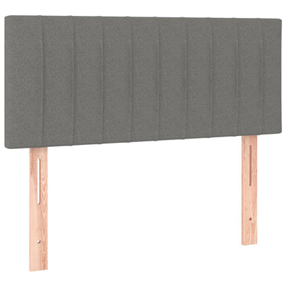 Letto a Molle Materasso e LED Grigio Scuro 120x200cm in Tessuto | homemem39