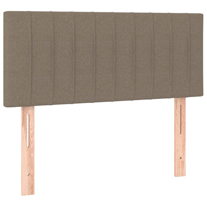 Letto a Molle con Materasso e LED Tortora 120x200cm in Tessuto | homemem39