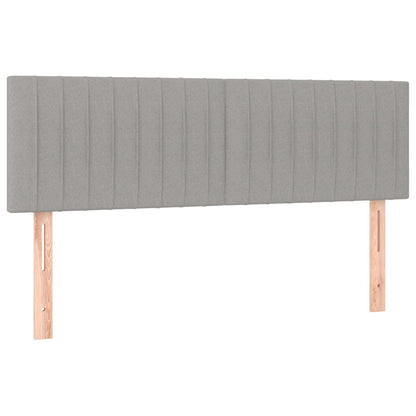 Letto a Molle Materasso e LED Grigio Chiaro 140x190 cm Tessuto | homemem39