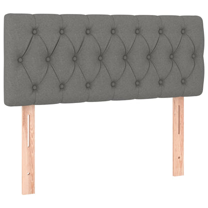 Letto a Molle Materasso e LED Grigio Scuro 90x190 cm in Tessuto - homemem39