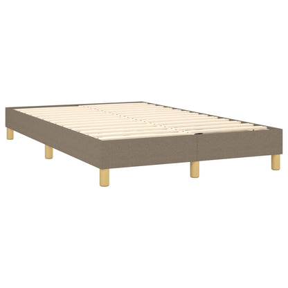 Letto a Molle con Materasso e LED Tortora 120x200cm in Tessuto | homemem39