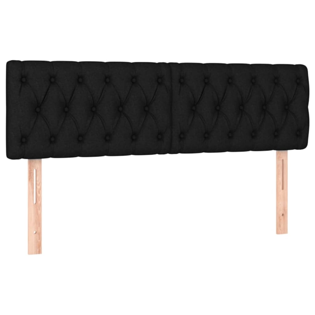 Letto a Molle con Materasso e LED Nero 140x190 cm in Tessuto | homemem39