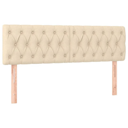 Letto a Molle con Materasso e LED Crema 140x190 cm in Tessuto | homemem39