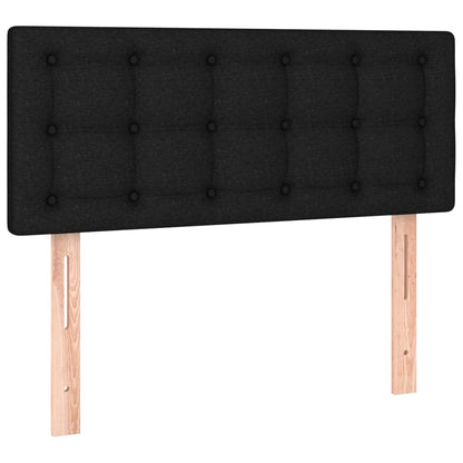 Letto a Molle con Materasso e LED Nero 100x200 cm in Tessuto - homemem39