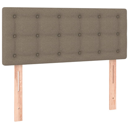 Letto a Molle con Materasso e LED Tortora 120x200cm in Tessuto | homemem39