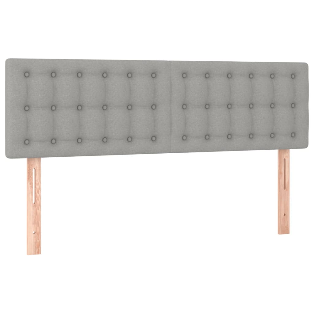 Letto a Molle Materasso e LED Grigio Chiaro 140x190 cm Tessuto | homemem39