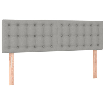 Letto a Molle Materasso e LED Grigio Chiaro 140x190 cm Tessuto | homemem39