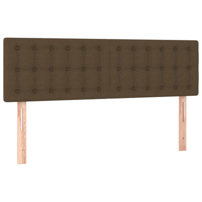 Letto a Molle Materasso e LED MarroneScuro 140x190cm in Tessuto | homemem39