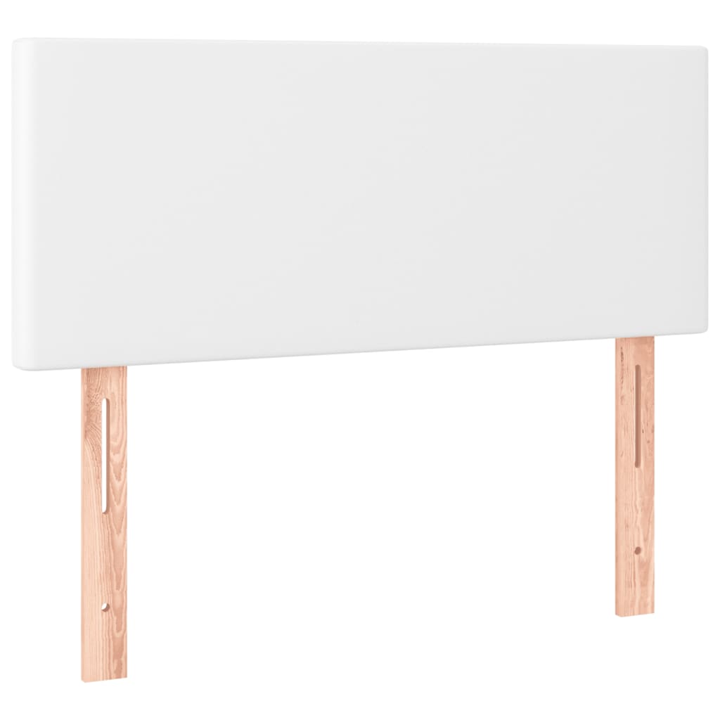 Giroletto Molle con Materasso e LED Bianco 80x200 cm Similpelle | homemem39
