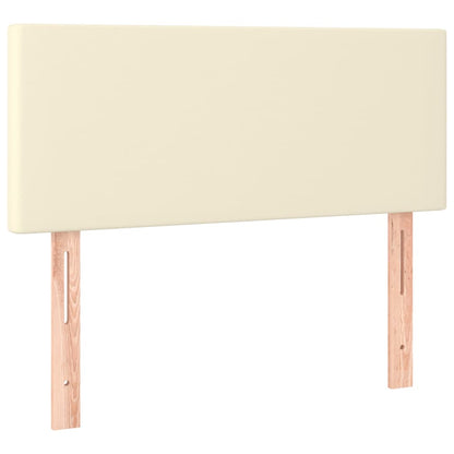 Giroletto a Molle con Materasso e LED Crema 80x200cm Similpelle | homemem39