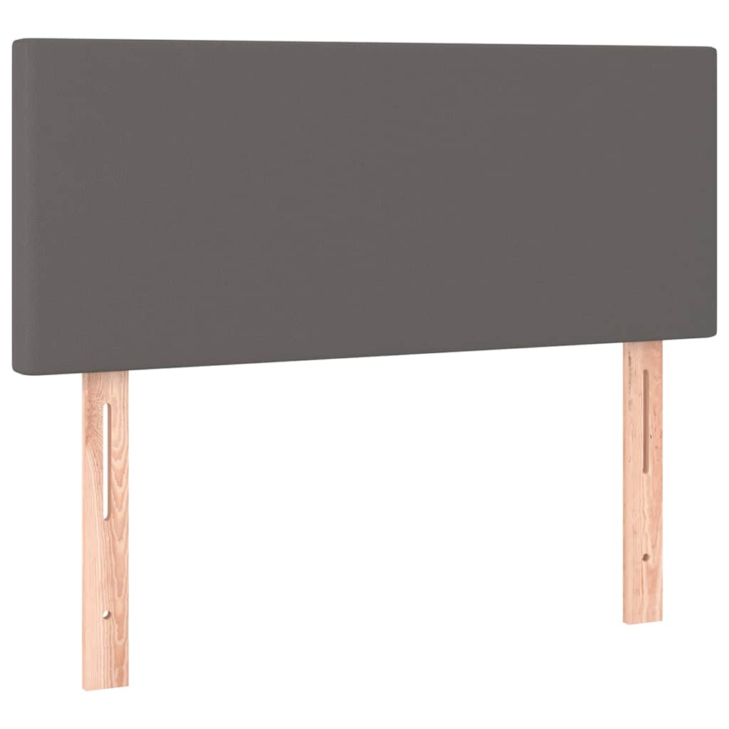 Giroletto Molle con Materasso e LED Grigio 80x200cm Similpelle