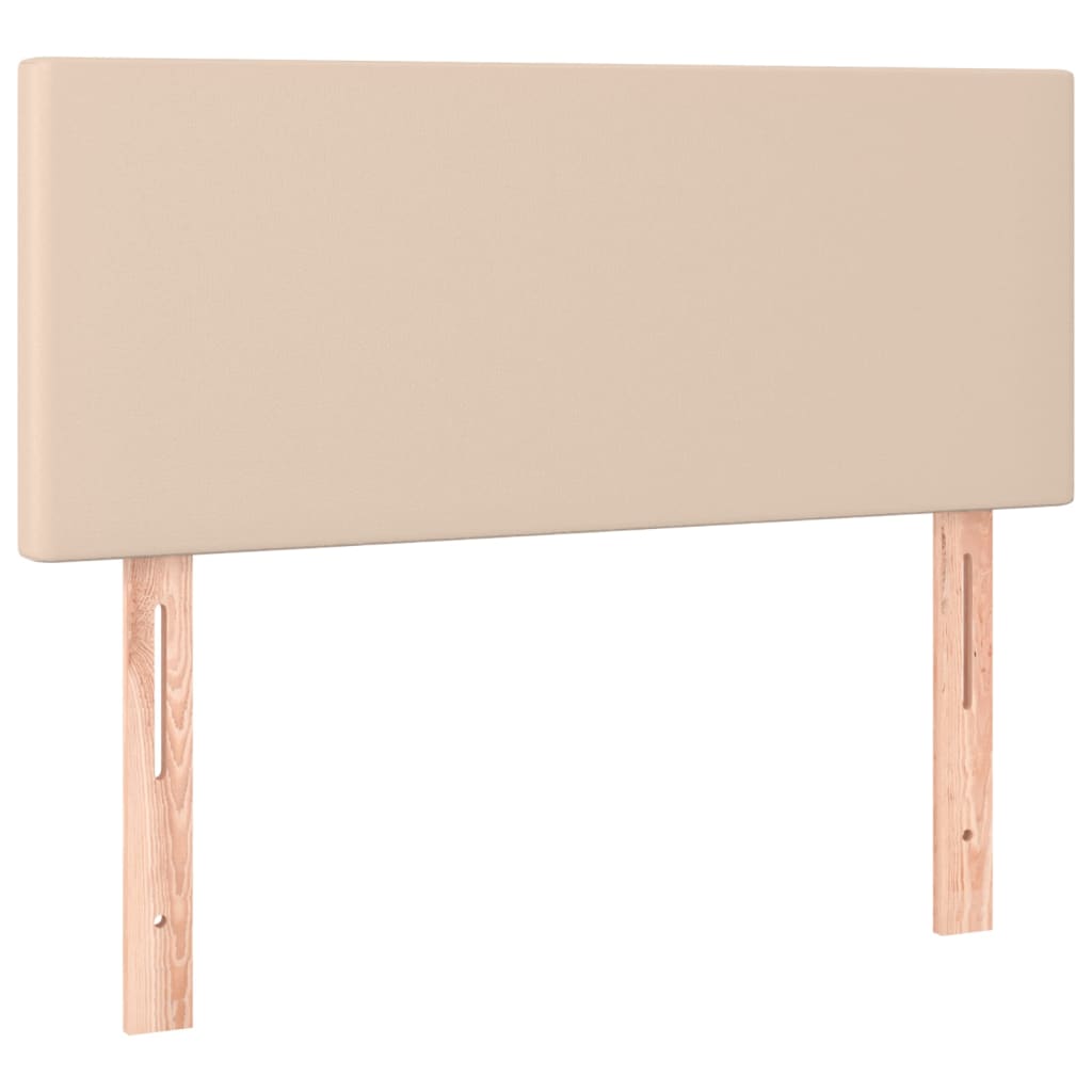 Giroletto Molle Materasso e LED Cappuccino 80x200 cm Similpelle | homemem39
