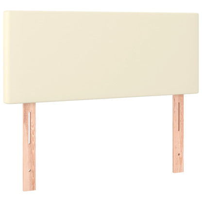 Giroletto Molle con Materasso e LED Crema 120x200cm Similpelle | homemem39