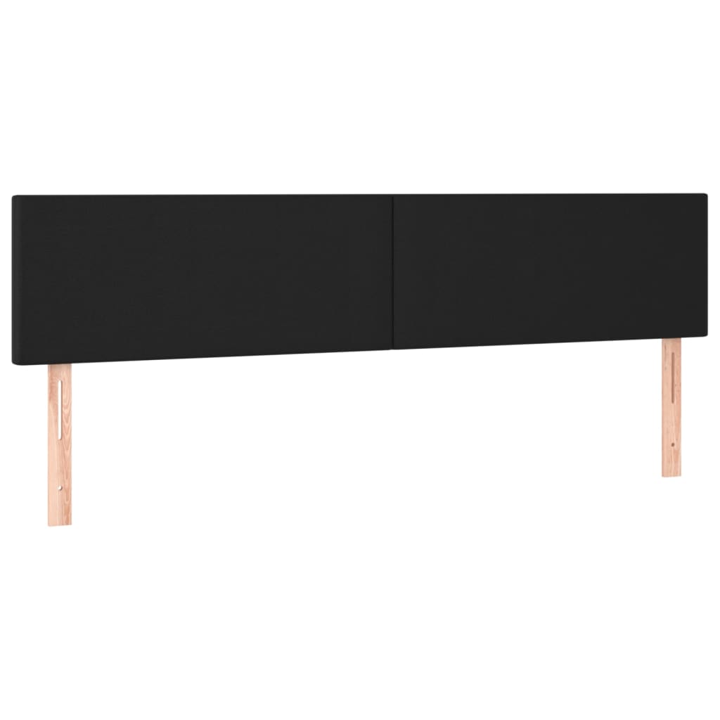 Giroletto a Molle con Materasso e LED Nero 180x200cm Similpelle | homemem39