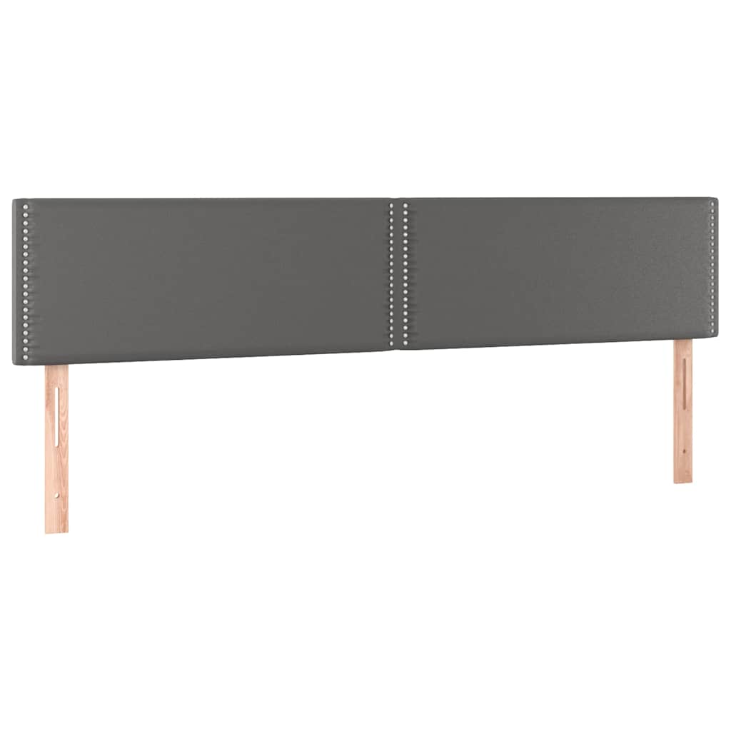 Giroletto Molle con Materasso e LED Grigio 200x200cm Similpelle