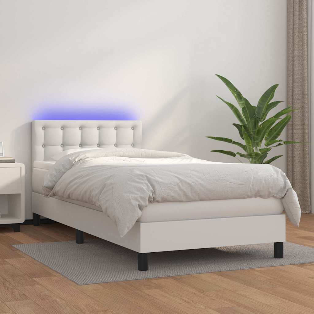 Giroletto Molle con Materasso e LED Similpelle