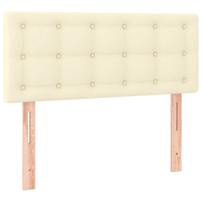 Giroletto a Molle con Materasso e LED Crema 80x200cm Similpelle | homemem39