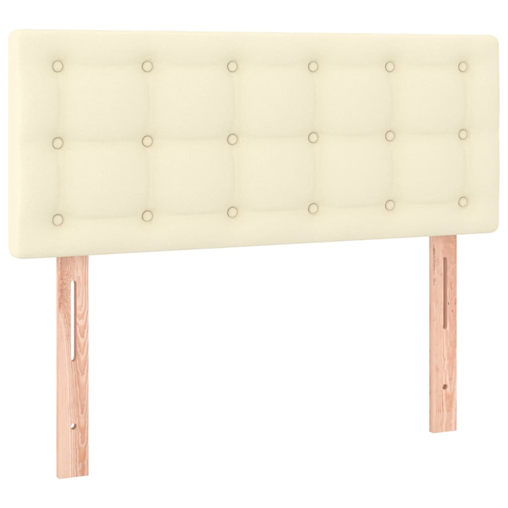Giroletto Molle con Materasso e LED Crema 120x200cm Similpelle | homemem39